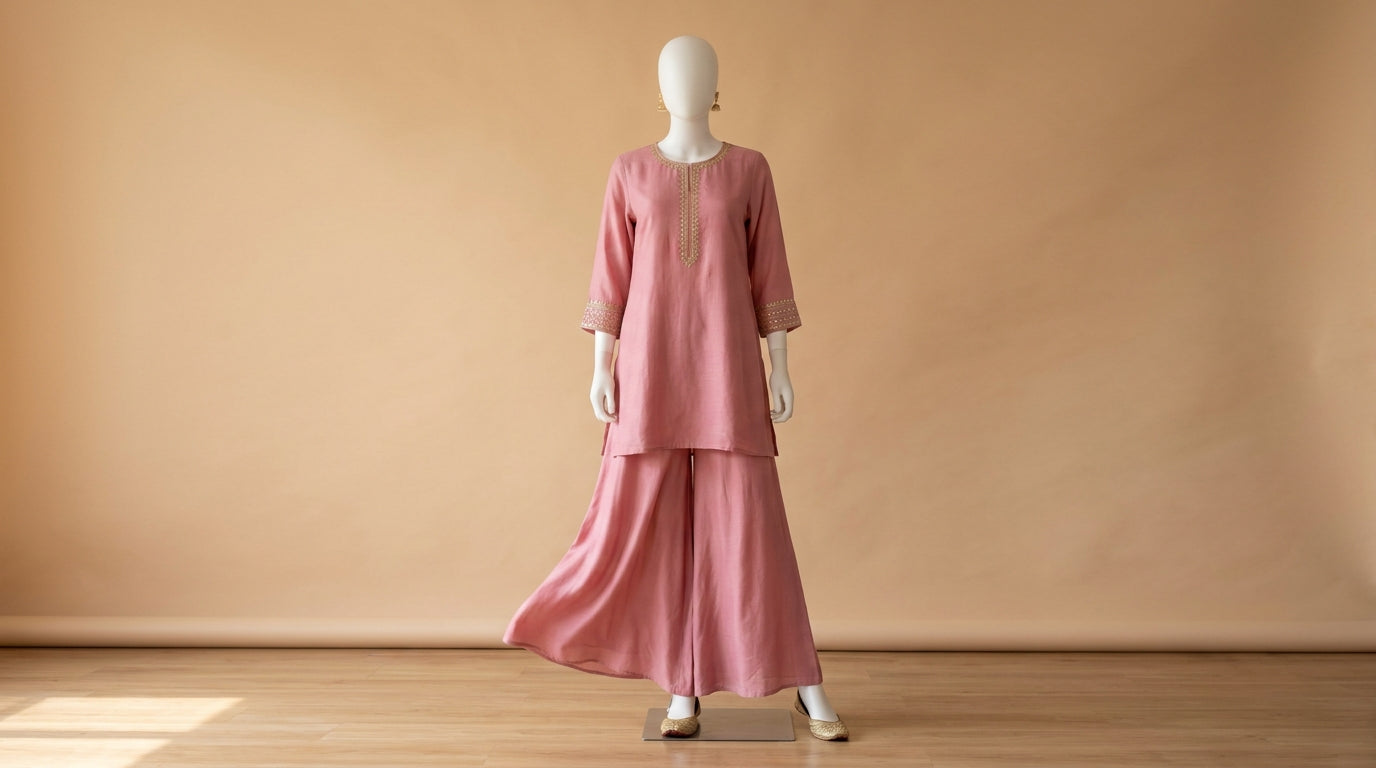Pink Palazzo Co-ord Set