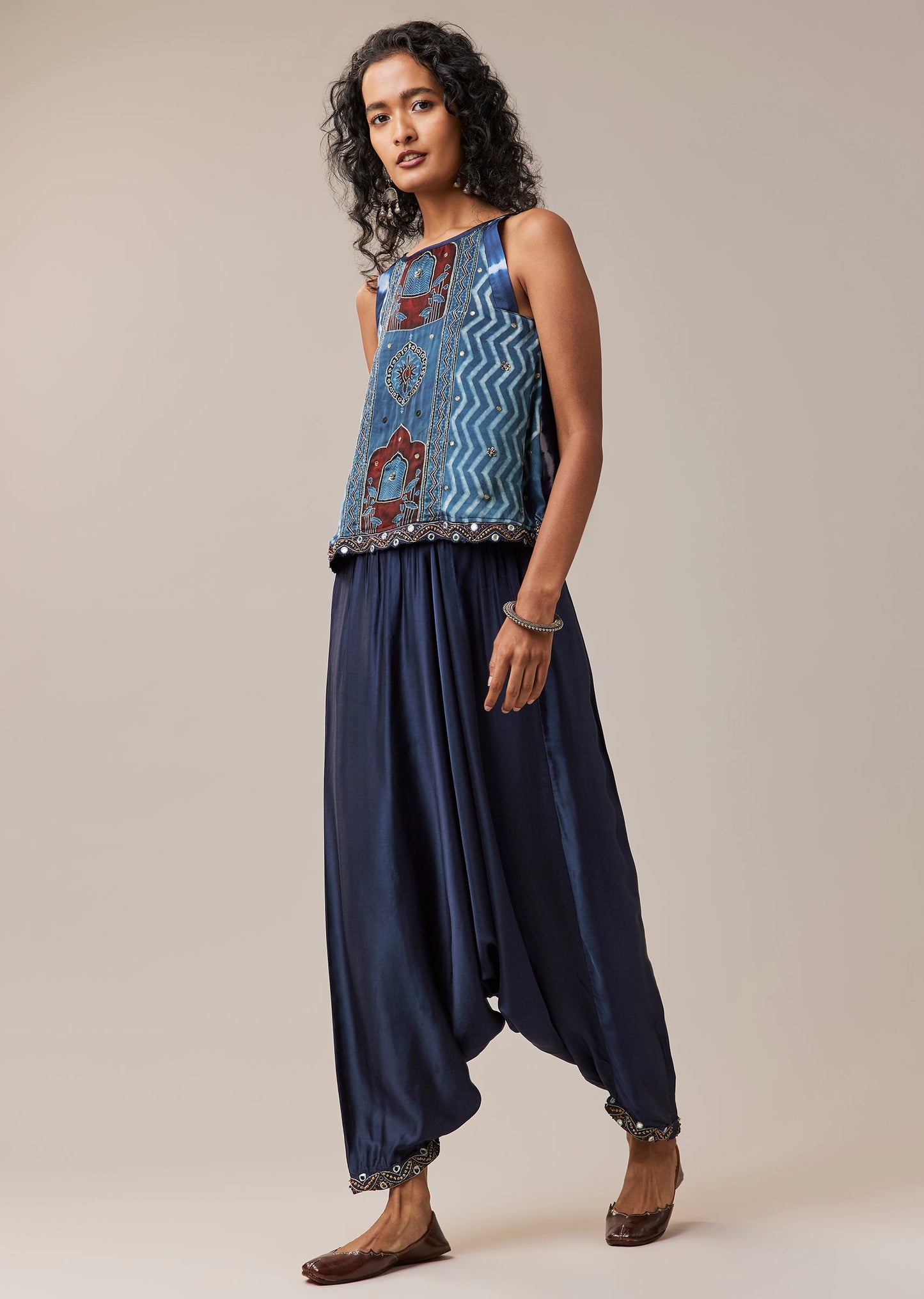 Indigo Craft Duo — Jacket Set For Her And Kurta Jacket For Him