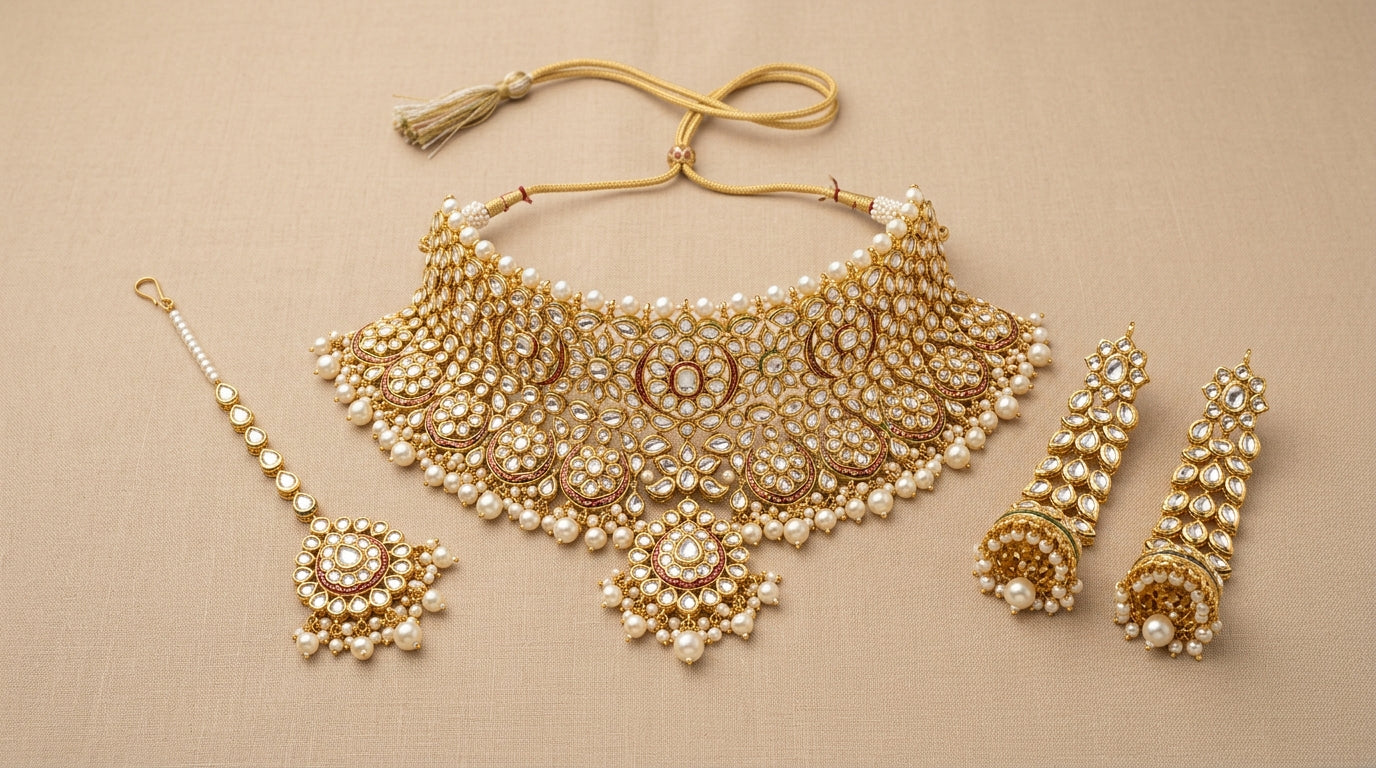 Kundan Choker Necklace Set