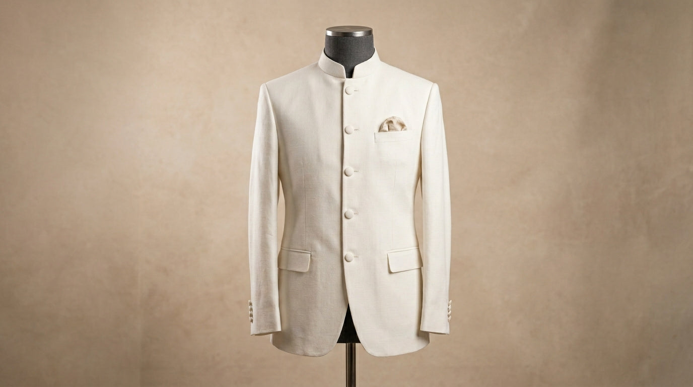 Ivory Cotton Nehru Jacket