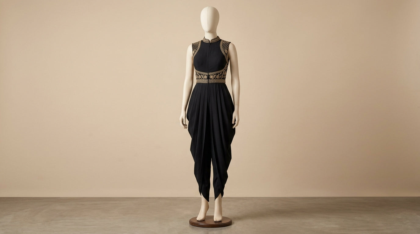 Black Dhoti Jumpsuit