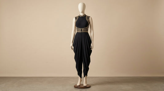 Black Dhoti Jumpsuit