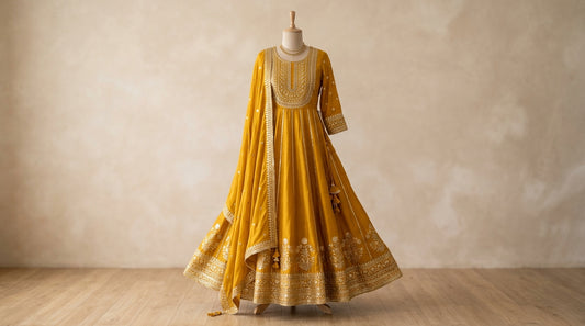 Mustard Yellow Anarkali Kurta