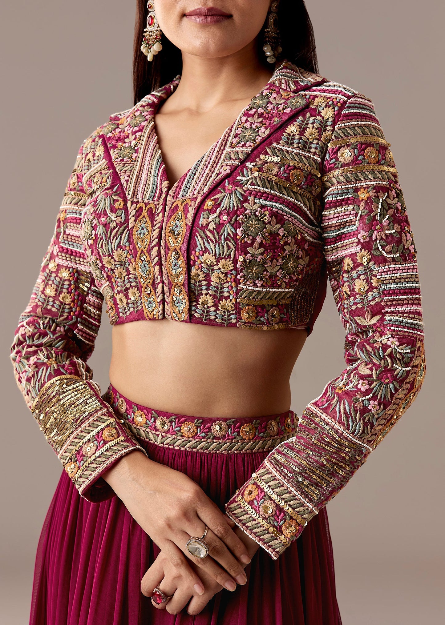 A Wine Bridesmaid Lehengas Sets